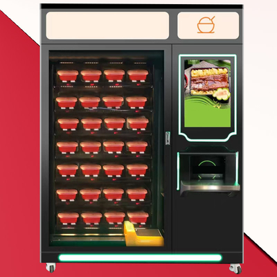 Máy bán bánh pizza hoàn toàn tự động có thể cung cấp hệ thống sưởi thức ăn nóng Máy công nghiệp tự động